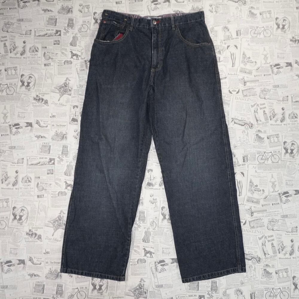 33x32 - Vintage Y2K Plugg co denim skate dark 2000s pants